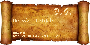 Donkó Ildikó névjegykártya