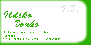 ildiko donko business card